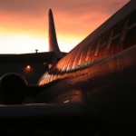 Photo caravelle fuselage au crespuscule