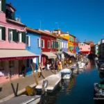 Façades sur le canal à Burano