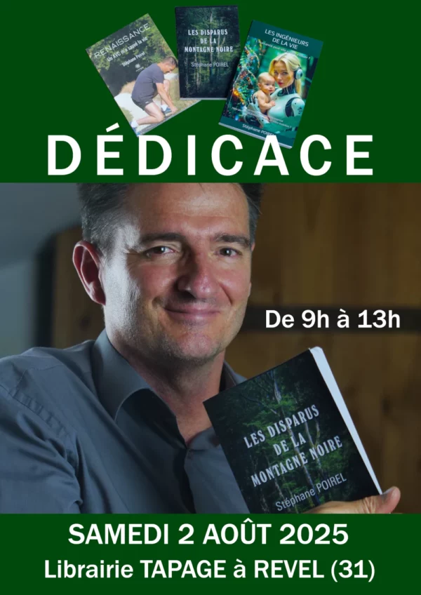 Dédicace de Stéphane POIRE à la librairie TAPAGE à Revel le 2 août 2025
