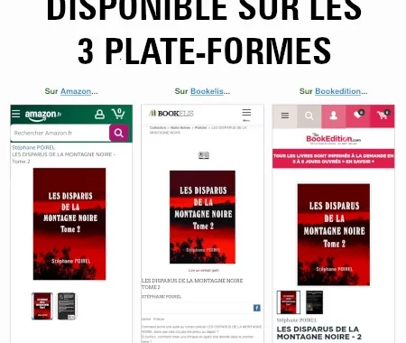 Le polar LES DISPARUS DE LA MONTAGNE NOIRE Tome 2, disponible sur les 3 plate-formes