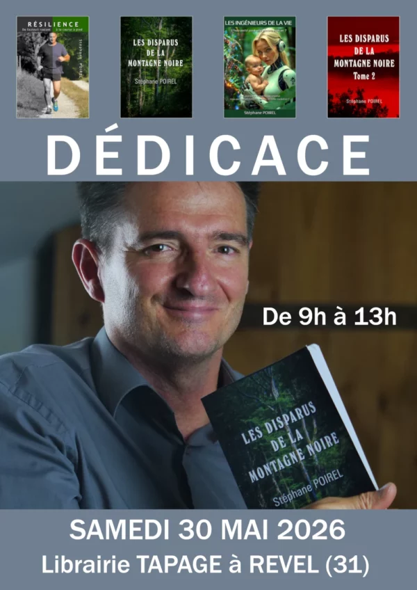 Dédicace de Stéphane POIREL à la Librairie TAPAGE à Revel (31)