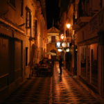 Photo centre ville de Ronda de nuit