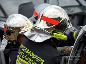 Photo pompiers manœuvre de désincarcération