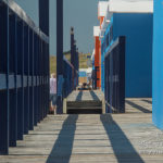 Photo des cabines en front de mer à St-Gilles