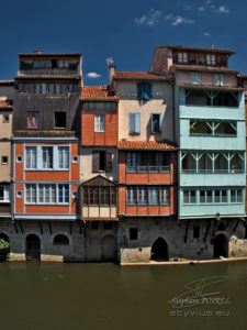 Photo des vieilles façades sur l'Agout à Castres