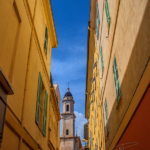 Photo façades colorées à Menton