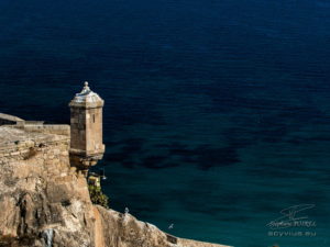 photo tourelle de la citadelle d'Alicante